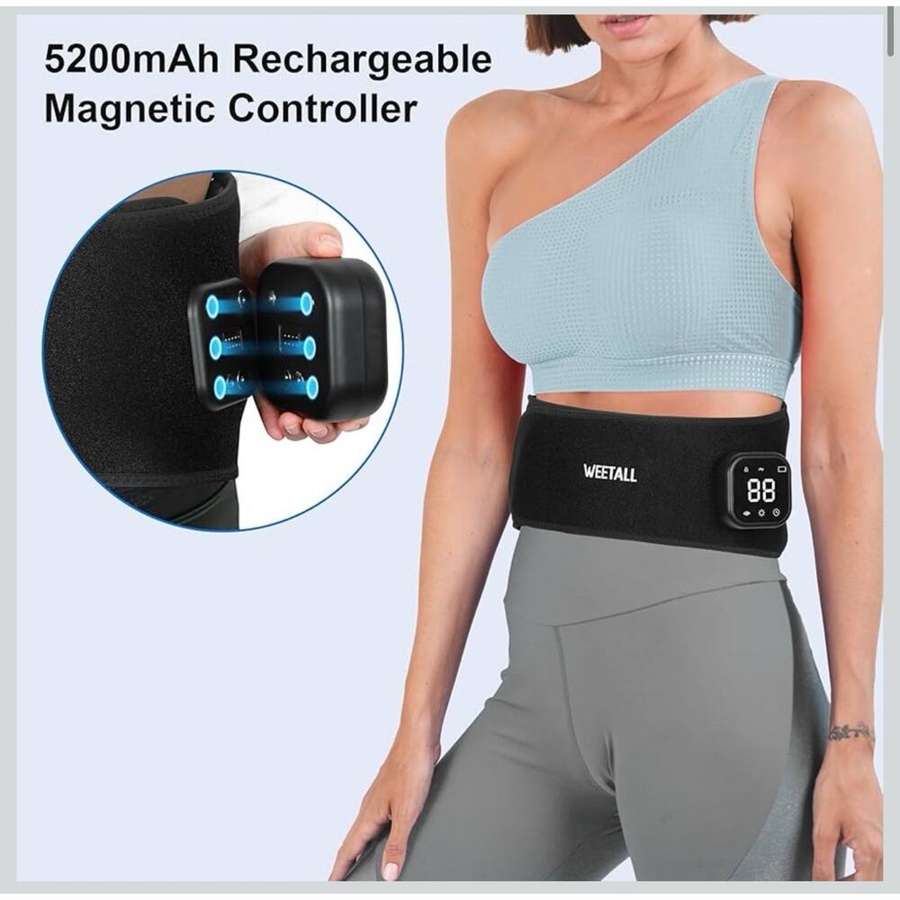 Cordless Red Light Therapy Belt: Portable Wireless Infrared Light Wrap Vibration - Picture 3 of 8